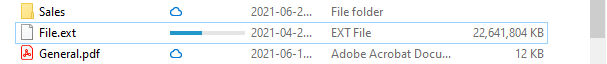 File download progress in Windows Explorer