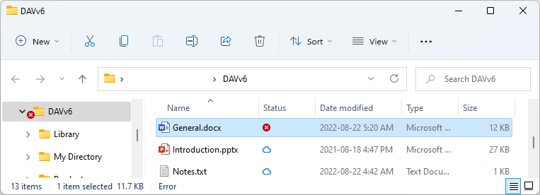 User File System file conflict status in Windows Explorer
